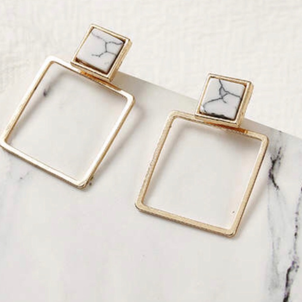 Trendy Square Hoop Earrings